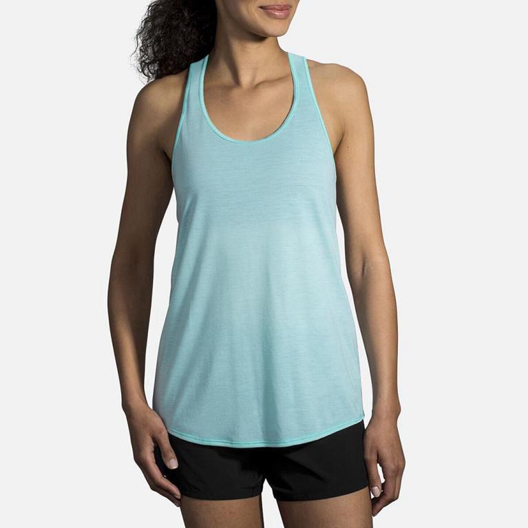 Brooks Distance Running Tank Top - Women's - Blue (25803-IBPZ)